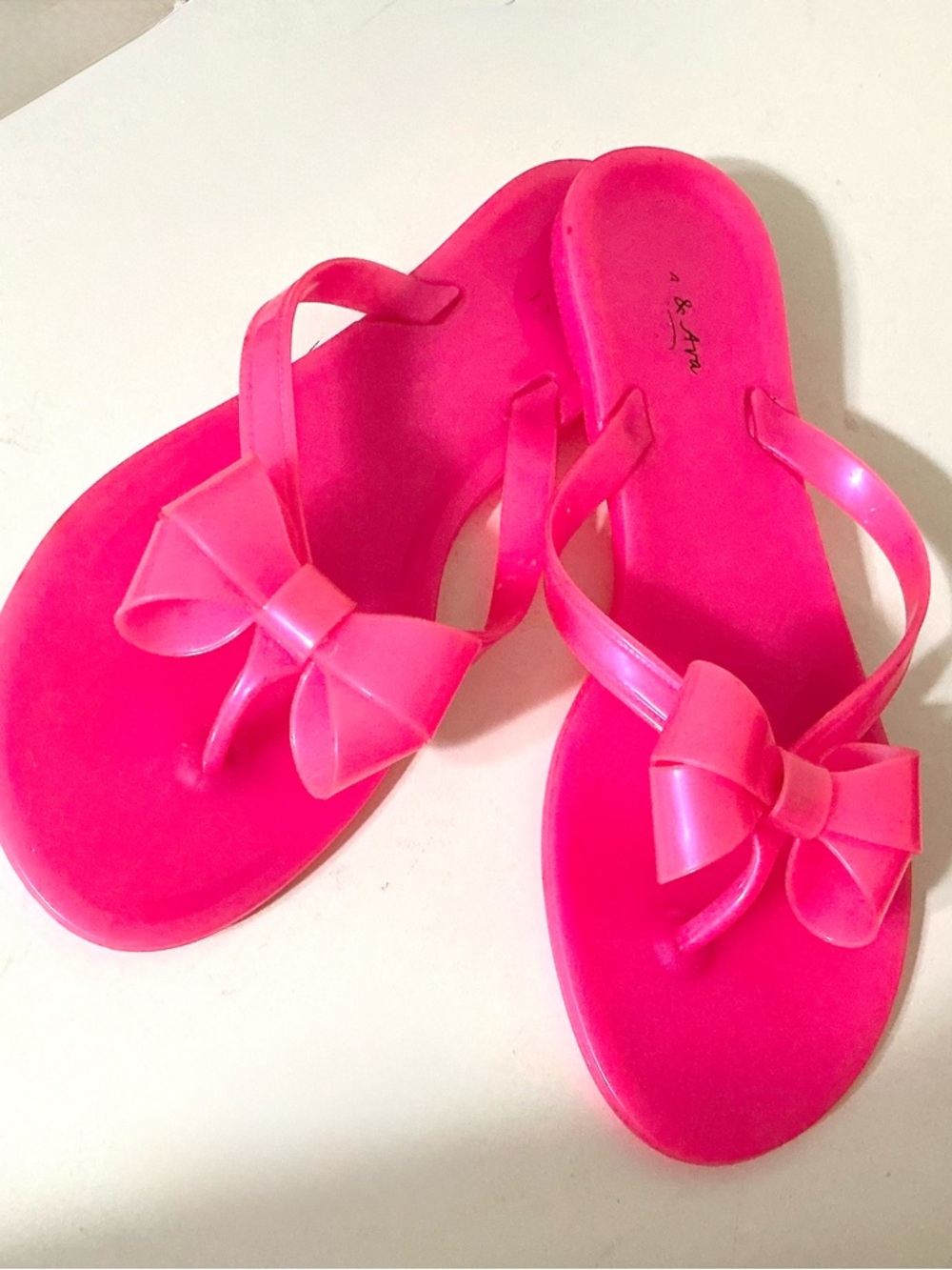 Anna & Ava Jelly Flip Flop Sandals Pink 8